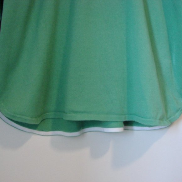 Tommy Hilfiger Green Knit Tunic Sweater Top Sporty White Stripe Rounded Hem XL - Picture 12 of 12